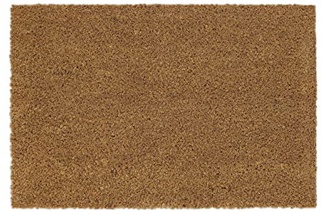 Relaxdays Fußmatte Kokos, 60 x 40 cm, rutschfest, Kokosmatte für Innen- & Außenbereich, Türmatte Flur, Haustür, natur, Braun