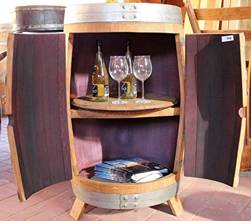 JUNIT Fassbar Fasskönigbar aus 225/300 Liter gebrauchtem Barrique-Eichenfass Flaschenschrank