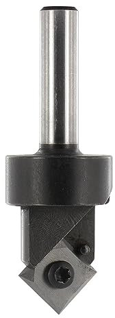 ENT 20300 Wendeplatten V-Nutfräser HW, Schaft (S) 8 mm, Durchmesser (D) 17 mm, NL 8,3 mm, E 90°, Z1, GL 63 mm