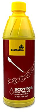 Scottoiler - Scottoil - Huile pour chaîne, Lubrification Moto, Rouge haute température 500 ml…