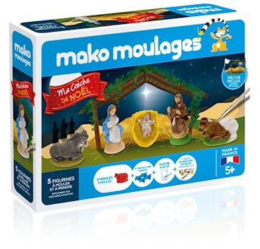 Dujardin Kit De Loisirs Créatifs - Mako Moulages Crèche - 5 Moules 39012 Jaune, petit