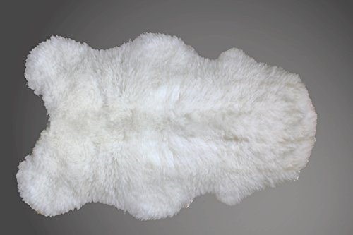 Naturasan Öko Schafsfell Lammfell Schaffell ökologisch gegerbt 85-95 cm Weiß