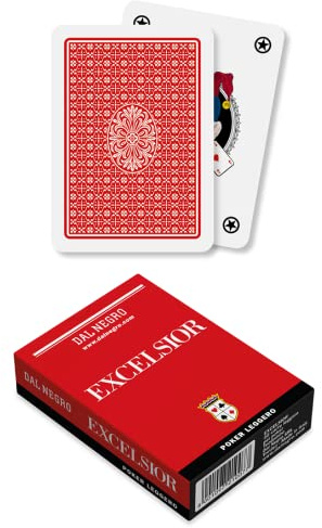 Dal Negro 21007 - Poker Excelsior Singolo Astuccio Rosso, Carte da Gioco