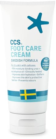 CCS Professional Foot Care Cream 175 ml - Moisturise and Protect Dry and Callused Feet, Contains 10% Urea and Eucalyptus Oil, Clinically Tested, Suitable for Diabetics