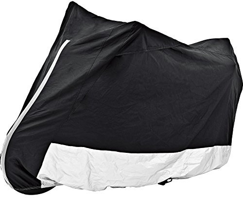 Polo Outdoor Abdeckplane Motorrad mit Fenster – Schwarz/Silber - Größe L/XL/XXL neutral