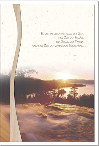 metALUm Beileidskarte ZEIT DER ERINNERUNG | Sonnenuntergang 01412