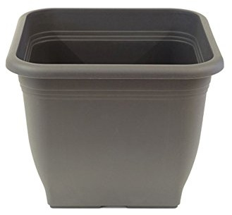 greemotion Pflanzkübel Pia Anthrazit-Grau - Blumentopf 48x48cm - 45L Blumenkübel eckig - Übertopf UV-beständiger Kunststoff - Pflanztopf frostsicher - Pflanzgefäß mit Bodenlöchern - Pflanzen-Zubehör