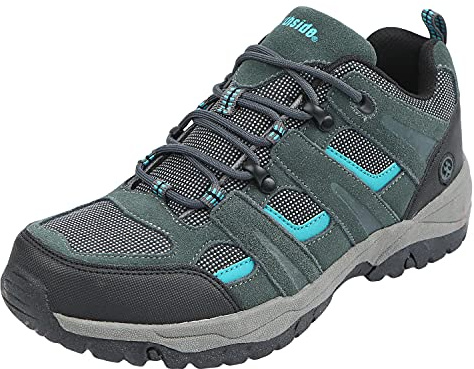 Northside Women's Monroe Low Hiking Shoe, Dark Gray/Dark Turquoise, 11 M US