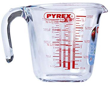0.5L Pyrex Clear Glass Solutions Measuring Jug Kitchen