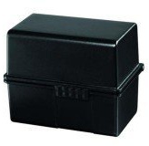 HAN Karteibox DIN A8 quer, incl. A-Z Register und 100 Karten, schwarz