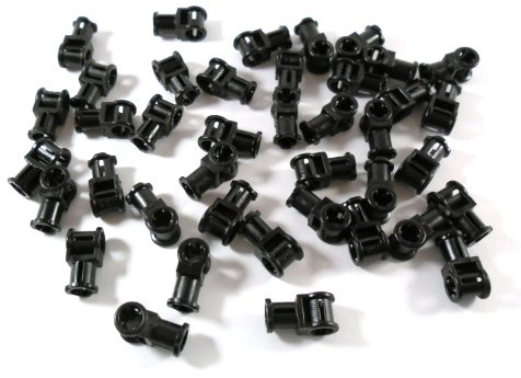 LEGO 40 Stück TECHNIC Achs-Verbinder in Schwarz.