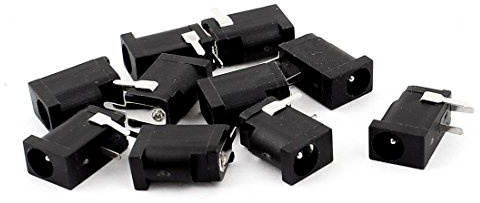 sourcing map 10 Stück 3 Pin PCB Mount 3.5x1.1mm Buchse DC Strom Buchse | Sockel Anschluss de de