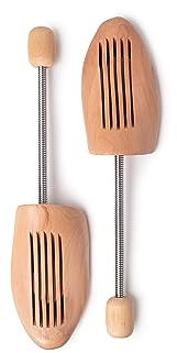 Kaps Quality Wooden Shoe Trees Excellent Moisture Absorption and Drying, Keep Shoes Boots in Shape, Beige,Beige, 42-43 EUR / 8-