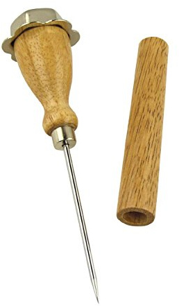Norpro 7.25 Stainless Steel Ice Pick Party Camping Tool w Wood Handle & Sheath