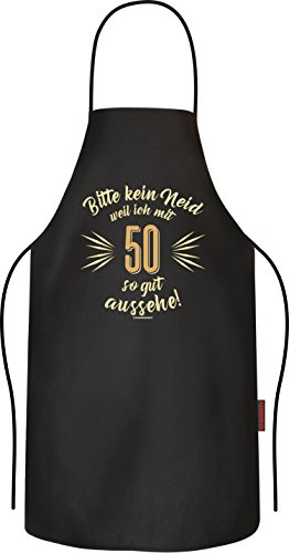 RAHMENLOS Original BBQ Grillschürze, das Geschenk zum 50. Geburtstag: Bitte kein Neid