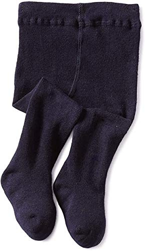 Jefferies Socks Baby-girls Infant Seamless Organic Cotton Tights, Navy, 18-24 Months