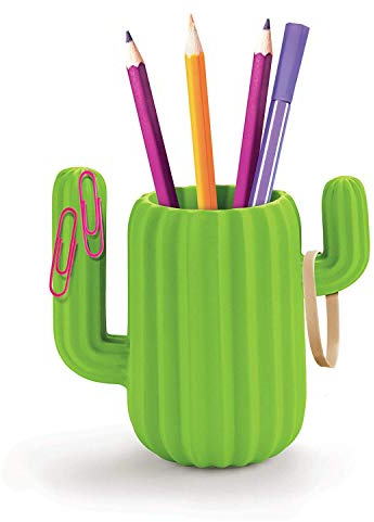 Mustard - Cactus Desktop Organizer I Schreibtisch Stiftebehälter I Schreibtischköcher I magnetische Zweige für Büroklammern I Behälter für Stifte I Büro I Stifteablage I Stifteköcher, M16088, Multi