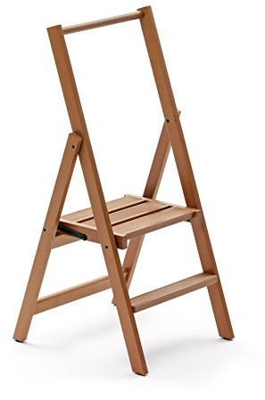 Arredamenti Italia 2-Stufen Leiter Kimora, Holz - zusammenklappbar - 2 Stufen -Farbe: Kirsche Holz AR-It il Cuore del Legno“