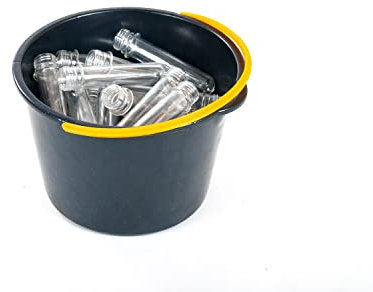 BURI 100x Petlinge mit weißem Deckel | Geocaching Behälter 13,5cm x Ø2,3cm Kunststoff Rohre | Wasserdicht transparent | Robuste Röhrchen Schraubverschluss für Outdoor & Basteln