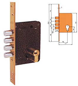Ezcurra M38865 - Cerradura seguridad ds-15 701b50 /70- derecha
