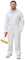 Fit For The Job 100% Cotton Drill Multi Pocket White Boiler Suit Coverall, Decorators Protective Overall Dungarees for Painting & Decorating, Work Jobs, Heavy Duty Fabric - 40