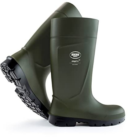 Bekina Agrilite Steplite Easygrip O4 Sicherheitsstiefel wasserdicht für Herren und Damen ohne Stahlkappe, leichte Arbeitsstiefel für die Landwirtschaft mit Rutschfester Sohle, grün, EU 43