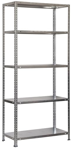 Simonrack Schwerlastregal, Lagerregal, 200x100x30 Metallregal, Kellerregal, Biegestelle 75 kg, 5 Fachböden, Galvanisiert - Advantage