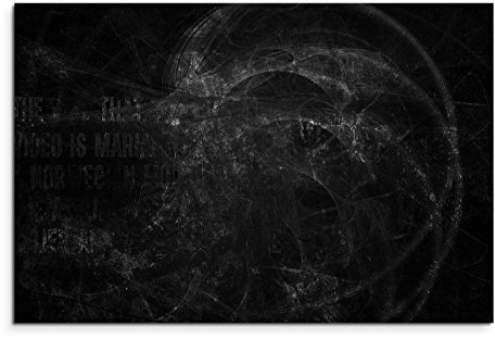 Sinus Art Abstrakt 1010-120x80cm SCHWARZ-Weiss Bilder - Wandbild Kunstdruck in XXL Format - Fertig Aufgespannt – Top - Leinwand - Wand Bild - Kunst Bild - Wandbild abstrakt XXL