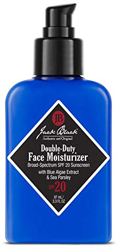 Jack Black Double-Duty Face Moisturizer, 3.3 Fl. Oz – SPF 20 Sun Protection, Long Lasting Hydrating Skincare, Lightweight Moisturizer, Men’s Facial Moisturizer