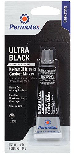 Permatex 22072-6PK Ultra Black Maximum Oil Resistance RTV Silicone Gasket Maker, .5 oz. Tube (Pack of 6)