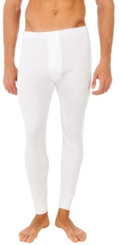 ABANDERADO Calzón largo termal abierto de fibra acrílica ABANDERADO Pantalones térmicos, Hombre, Blanco (Blanco 001), Medium (Tamaño del fabricante:M/48)