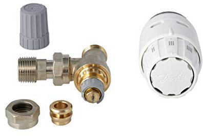 Danfoss RAS-C2 TRV 013G6055 For Two-Pipe Domestic Heating Systems - Flow Selectable, High Accurate Temperature Control - Bi-directional Valve (White)