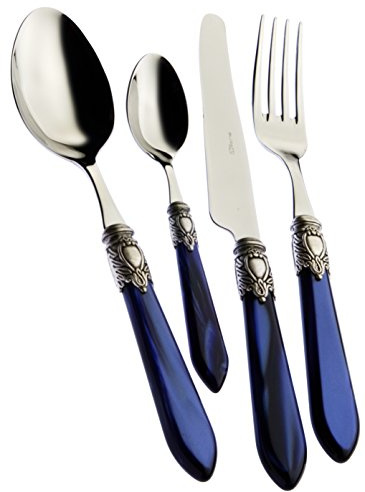BUGATTI OXB2M-S3250 Oxford Ménagère de 24 Pièces Service de Table Acier/ABS Bleu 39 x 27 x 5 cm