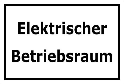 Melis-Folienwerkstatt Schild - Elektrischer Betriebsraum - 15x10cm | Bohrlöcher | 3mm Aluverbund – S00070-136-A -20 VAR