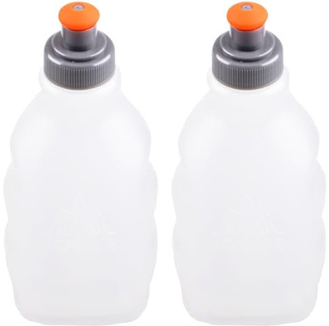 TRIWONDER BPA-freie Auslaufsichere Wasserflaschen Trinkflaschen Ersatzflaschen für Trinkgürtel oder Weste Ideal zum Laufen, Wandern, Radfahren (250ml - 2 Stück)
