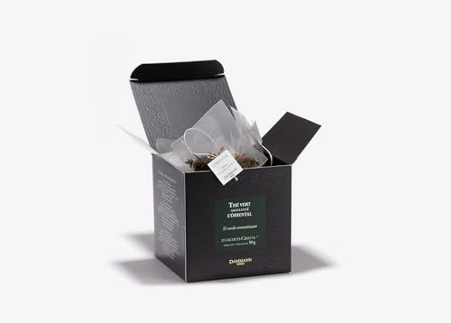 Th� vert L'Oriental- Bo�tes 25 sachets Cristal / Les Th�s Verts | Thé Vert, arômes pêche de vigne, fruit de la passion, fraise des bois