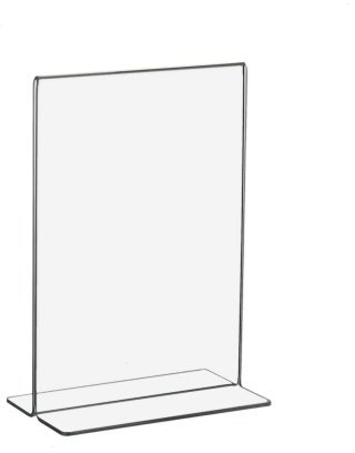 10 Stück T-Ständer/Werbeaufsteller/Acrylständer DIN A6 Hochformat aus Acrylglas