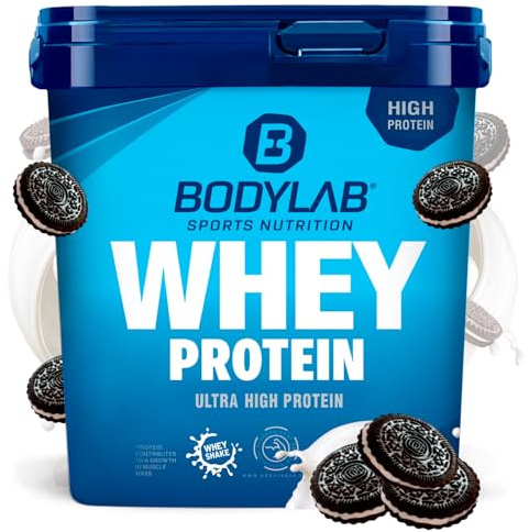 Bodylab24 Whey Protein Pulver, Cookies & Cream, 1kg | Bis zu 24 g Protein pro Portion, hochwertiges Molkenprotein, perfekt löslich, ideal für Protein Shakes rund ums Training