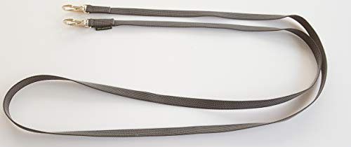 elropet Gummierte Zügel m. Zügelhaken Silber Gummizügel schwarz (3,50m XXL)