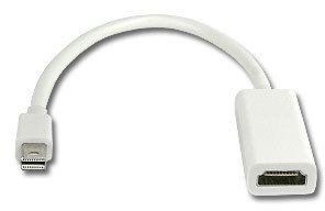 Connectland AD-Mini-DP-to-HDMI Adaptateur Mini Display Port vers HDMI Blanc