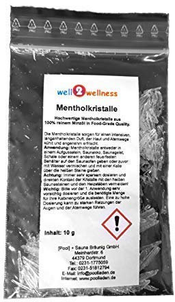 well2wellness® Mentholkristalle intensiv im 10g Beutel - aus 100% reinem Minzöl