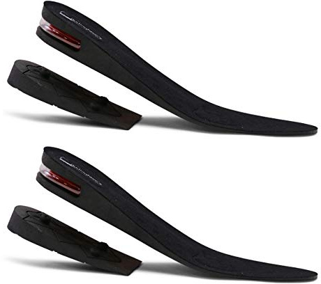 Plantillas elevadas de Burlingham. Alzas zapatos para hombres y mujeres (5 cm). Piezas acolchadas el talón apoyo arco del pie. Elevación cómodos transpirables