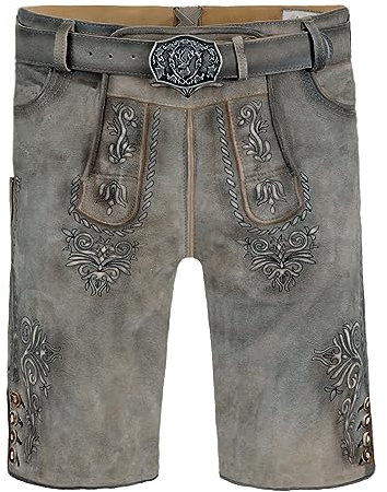 Trachtenhose kurz | Lederhose ohne Träger Wildbock (100% Wildleder) | Lederhose kurz braun Used in Gr. 52