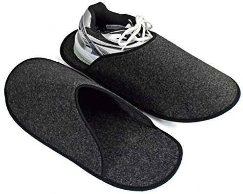 Pantoffelmann - Museumspantoffeln I Überziehbare Filzpantoffeln für Handwerker I Große Besucherhausschuhe aus Filz I Gästehausschuhe zum Schutz vor Schmutz & Kratzern I Waschbare Hausschuhe-Gäste