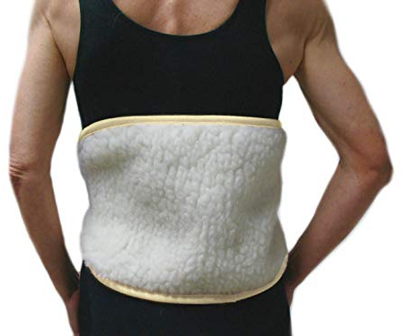 Vetrina del Benessere RENAL BELT -S/M (Italia 42-44-46)- Fascia Renale in 100% Lana Merinos, Cintura Lombare, Pancera Supporto per Schiena e Reni, Chiusura regolabile a strappo - UNISEX Uomo Donna