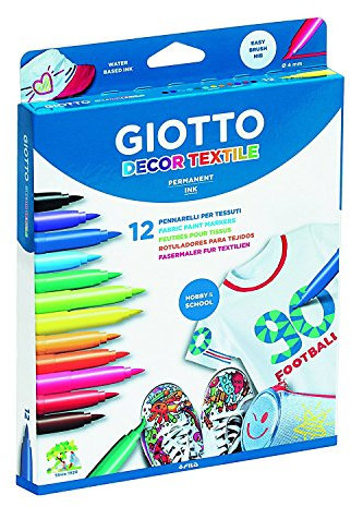 Giotto 4949 00 Decor Fasermaler, 19 x 2,3 x 25,5 cm, 12 Stück (1er Pack)