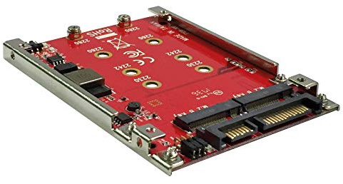 ROLINE M.2 zu SATA III SSD H/W Adapter, 2x M.2 NGFF SSD, Boot- und RAID-fähig