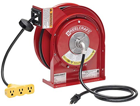 Reelcraft - L 4545 123 9 REELCRAFT 12 AWG/3 COND X 45FT 15AMP TRI-TAP Out W/Cord