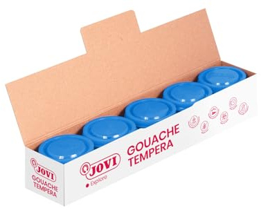 JOVI 50321 Pack Temperafarben 5, 35 ml, cyan