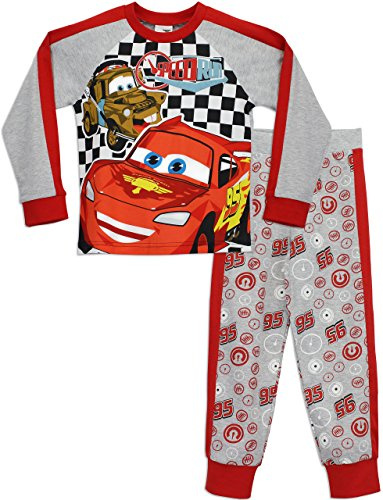 Disney Cars Pyjamas för Pojkar | Lightning McQueen Pyjamas för Barn | Pyjamas Set för Pojkar | 100% Bomull Långärmad Nattkläder för Barn 104